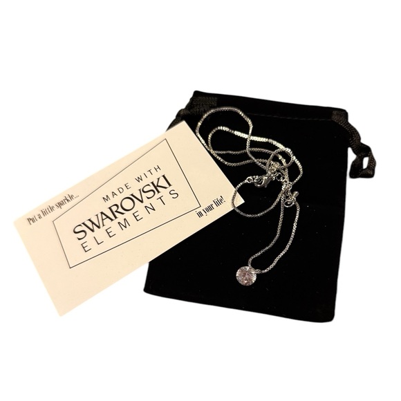 Swarovski Jewelry - Swarovski Single Stone Silver Necklace